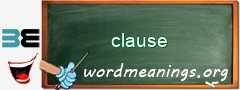 WordMeaning blackboard for clause